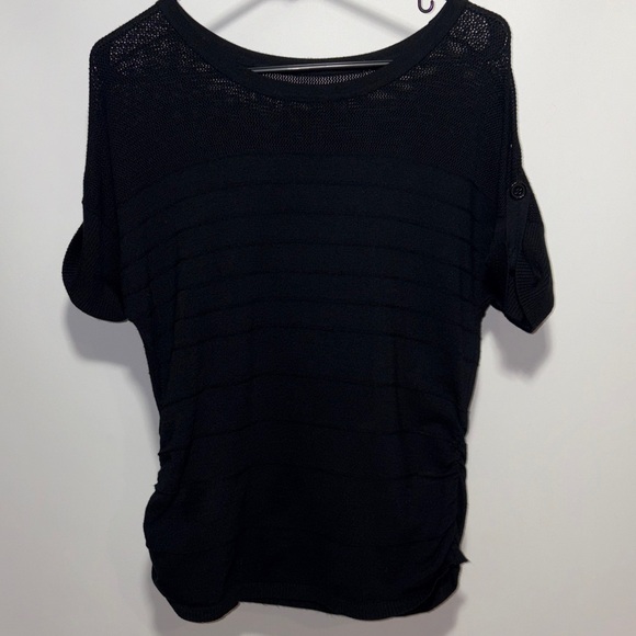 Apt. 9 Black Short Sleeve Sweater - Picture 1 of 7